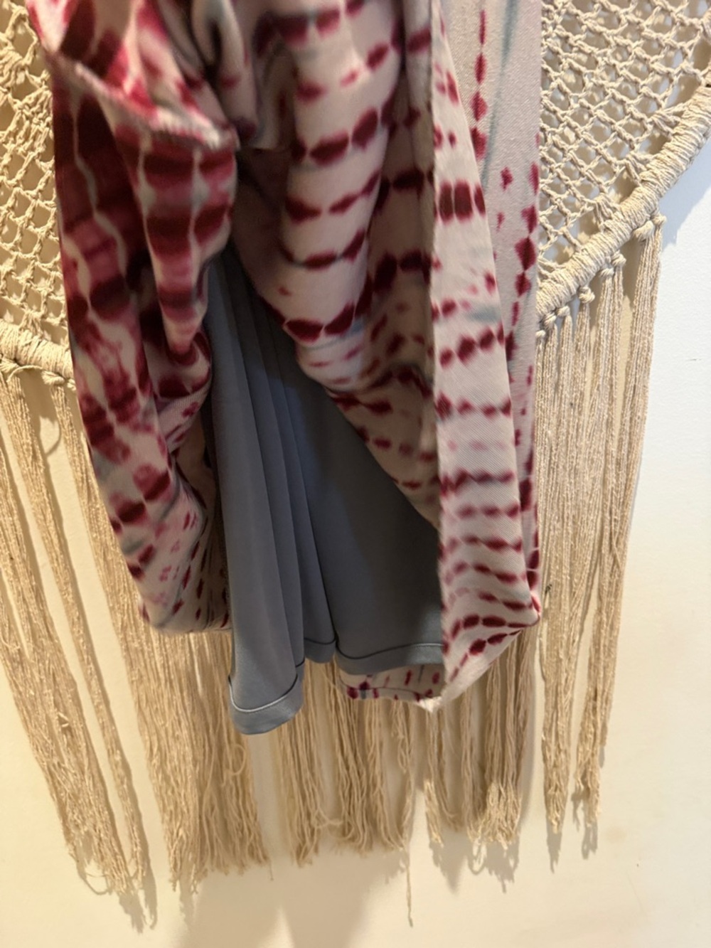 Judith March Red and Gray Tie-Dye Slip Dress - Picture 8 of 15